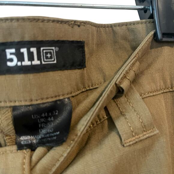 511 Tactical Pants Men 44x32 Chino Brown Ripstop Workwear Pockets Utility Hiking - Picture 6 of 9